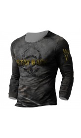 Men's Casual Loose Long Sleeve T-Shirt HF1103-03-04