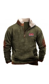 Solid color zipper stand collar casual sweatshirt HF1306-02-02