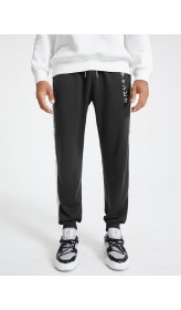 Men Striped Japanese Elastic Waist Ankle Length Casual Pockets Casual Pants