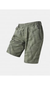 Men Cotton Utility Zip Pocket Elastic Waist Mid Length Cargo Loose Overalls