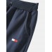 Men Jogger Sweatpants Colorblock Elastic Waist Ankle Length Pants